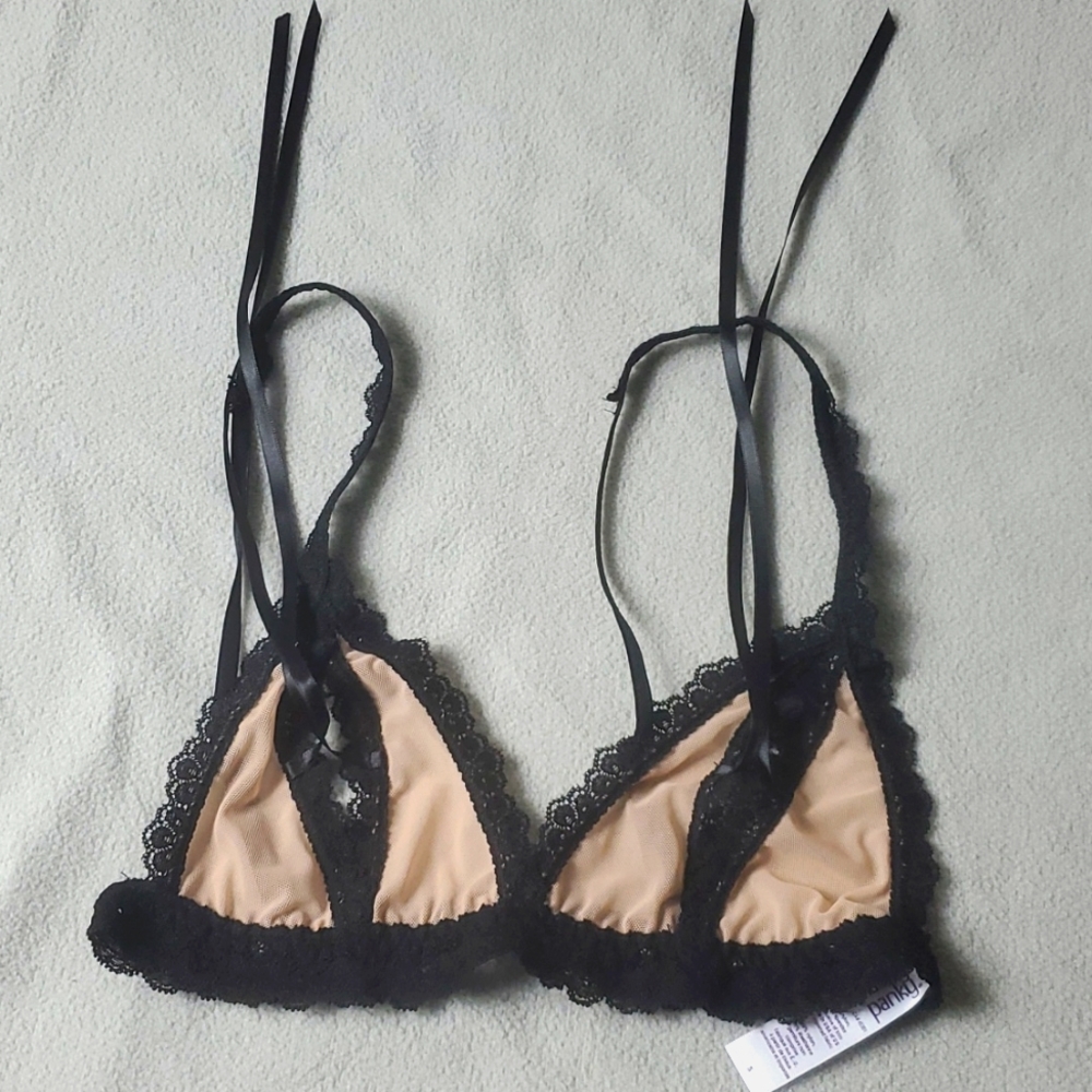 HANKY PANKY WOMEN'S  RACY  NUDE  ILLUSION  BRALETTE  ,NEW, NO TAGS - Picture 2 of 5